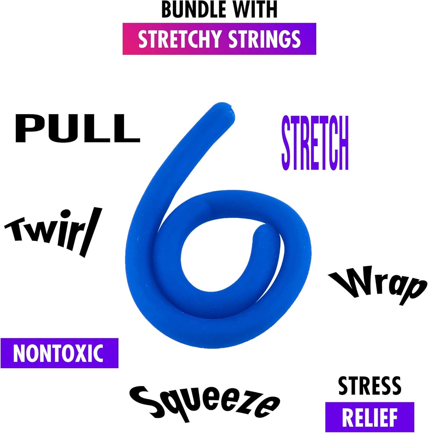 Liquid Motion Bubbler Sensory Toys – 4 Pc Set Bundle Stretchy String Fidget Toys Timer Water Oil Toy for Stress Relief and Anxiety Relief Great for ADHD AutHD Autism ADD Hyperactivity Relaxation figit