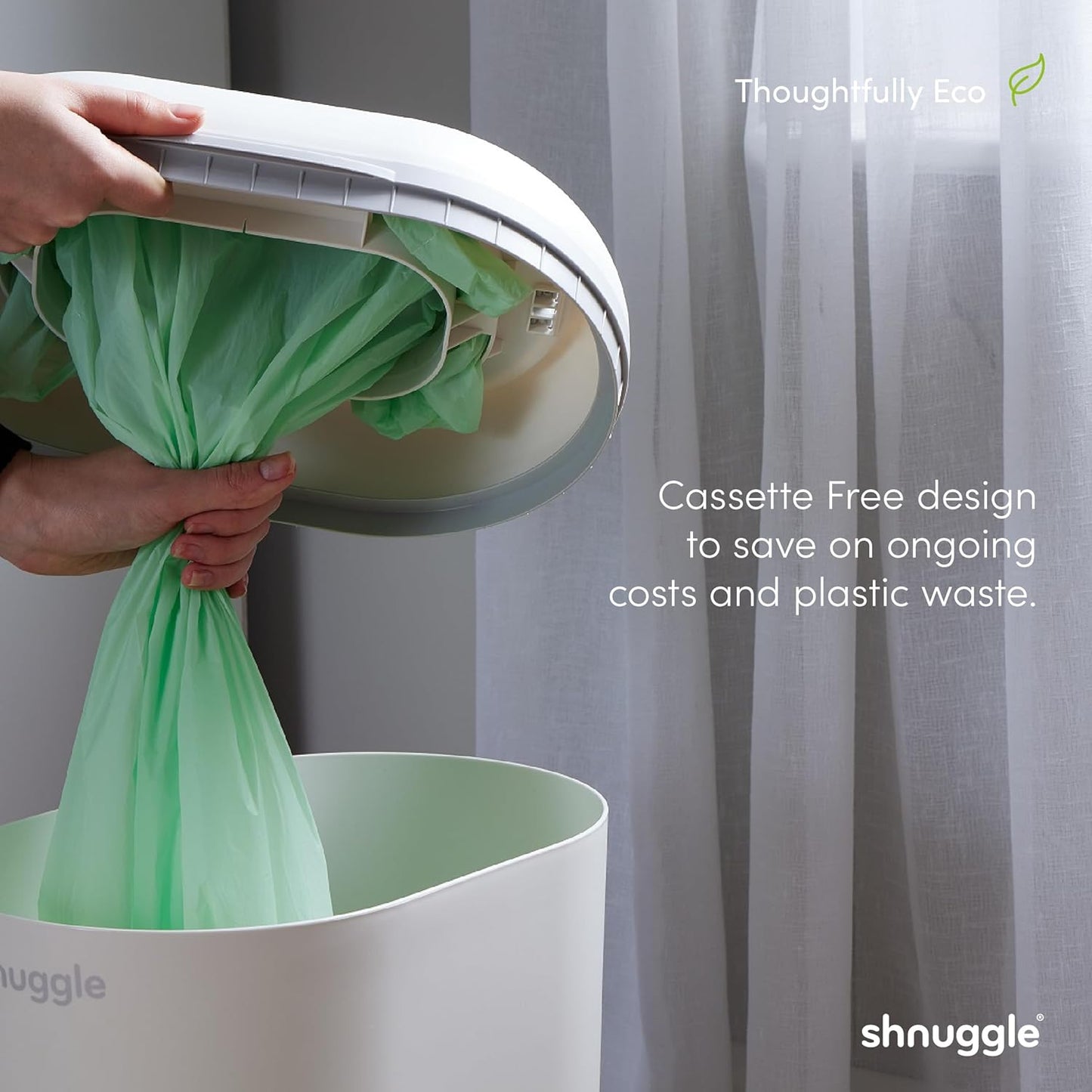 Changing Essentials Bundle - Squishy Changing Mat Eucalyptus + Eco-Touch Diaper Bin + Better Bag Liners - Wipeable, Odor-Locking, Eco-Friendly, No Costly Refills