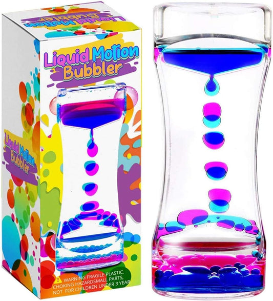 Liquid Motion Bubbler Sensory Timer, 2 Minute – Big Calming Sensory Bubble Toy for Kids with Autism ADHD Anxiety or Special Needs (Single Pack)