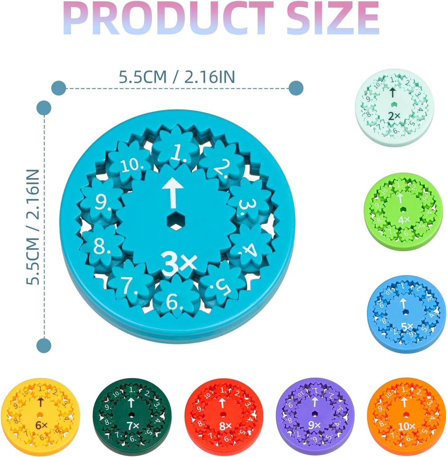 Math Fidget Spinner Math Facts Fidget Spinner Math Multiplication Fidget Spinner Educational Math Fact Fidget Spinners Fidget Spinner Toy for Kids Stimmers and Fidgeters (Multiply Or Divide 9pcs)