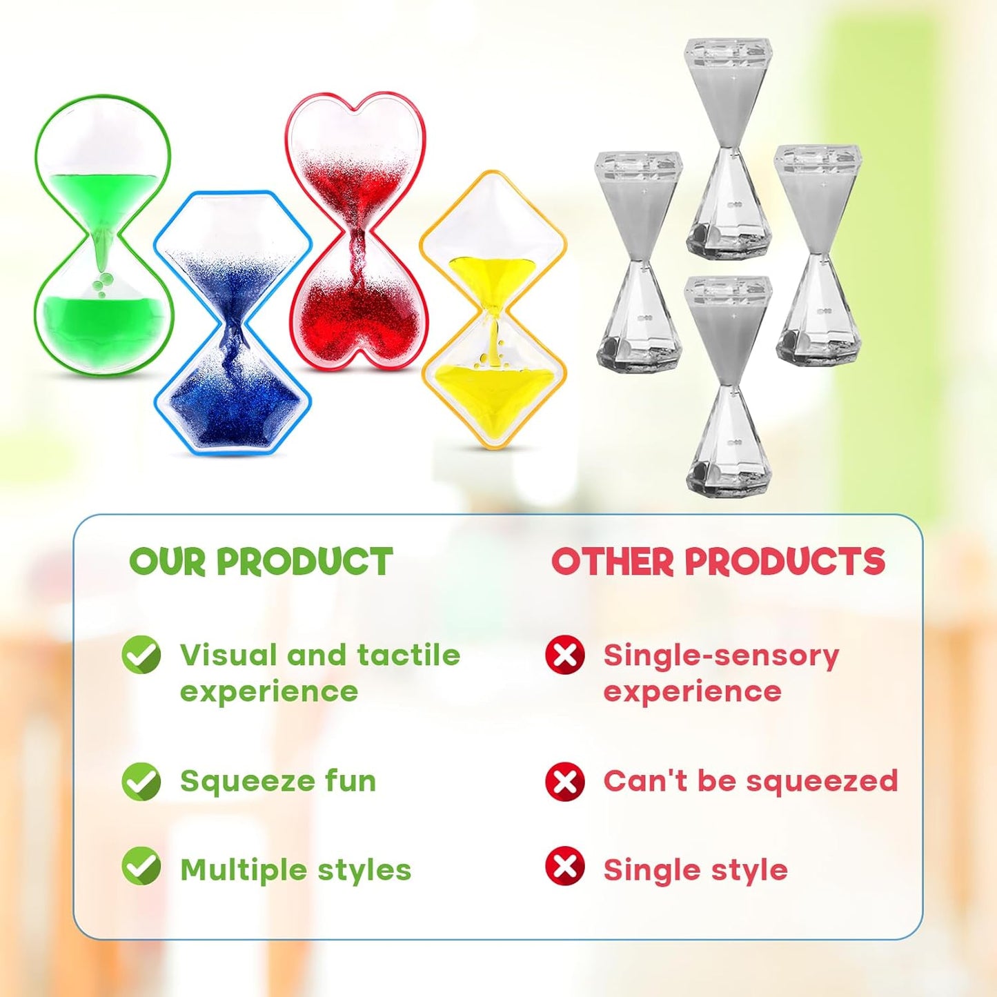 Sensory Toys Liquid Fidget Toys for Kids: 4 Pack Handheld Sensory Toys for Kids with Autism Autistic - Liquid Motion Sensory Fidget Toys for Calming