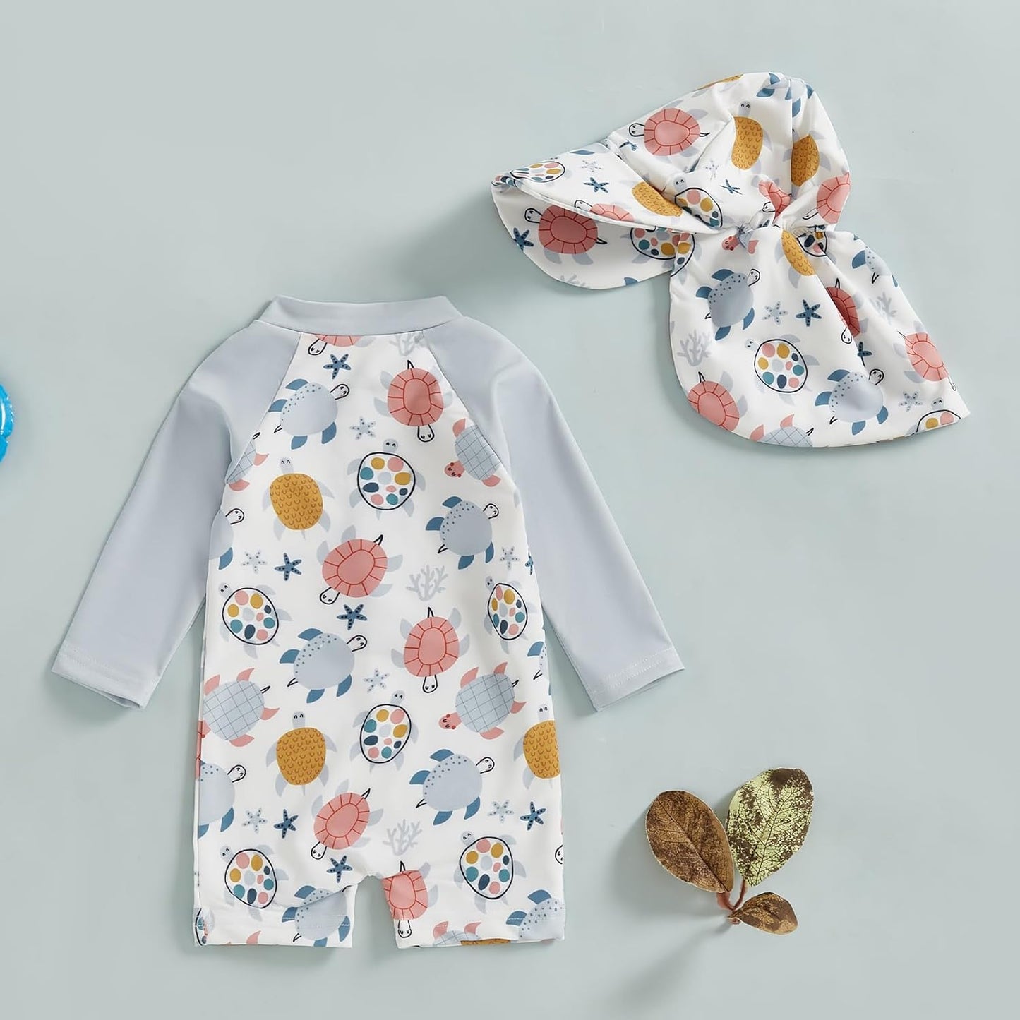 Hnyenmcko Baby/Toddler Boy Rash Guard Swimsuit Long Sleeve One Piece Zipper Swimwear Sunsuit Infant Bathing Suit Beachwear