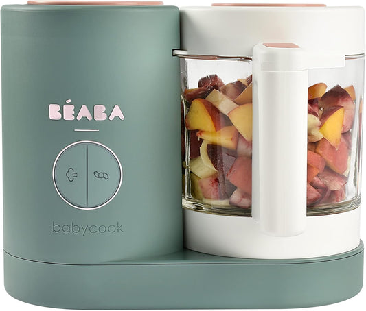 BEABA Babycook Neo Baby Food Maker | Non-Toxic Glass & Stainless Steel | Trusted by Celebrity Moms | Sustainable Baby Food Processor | Global Leader | 34 Servings in 20 Mins