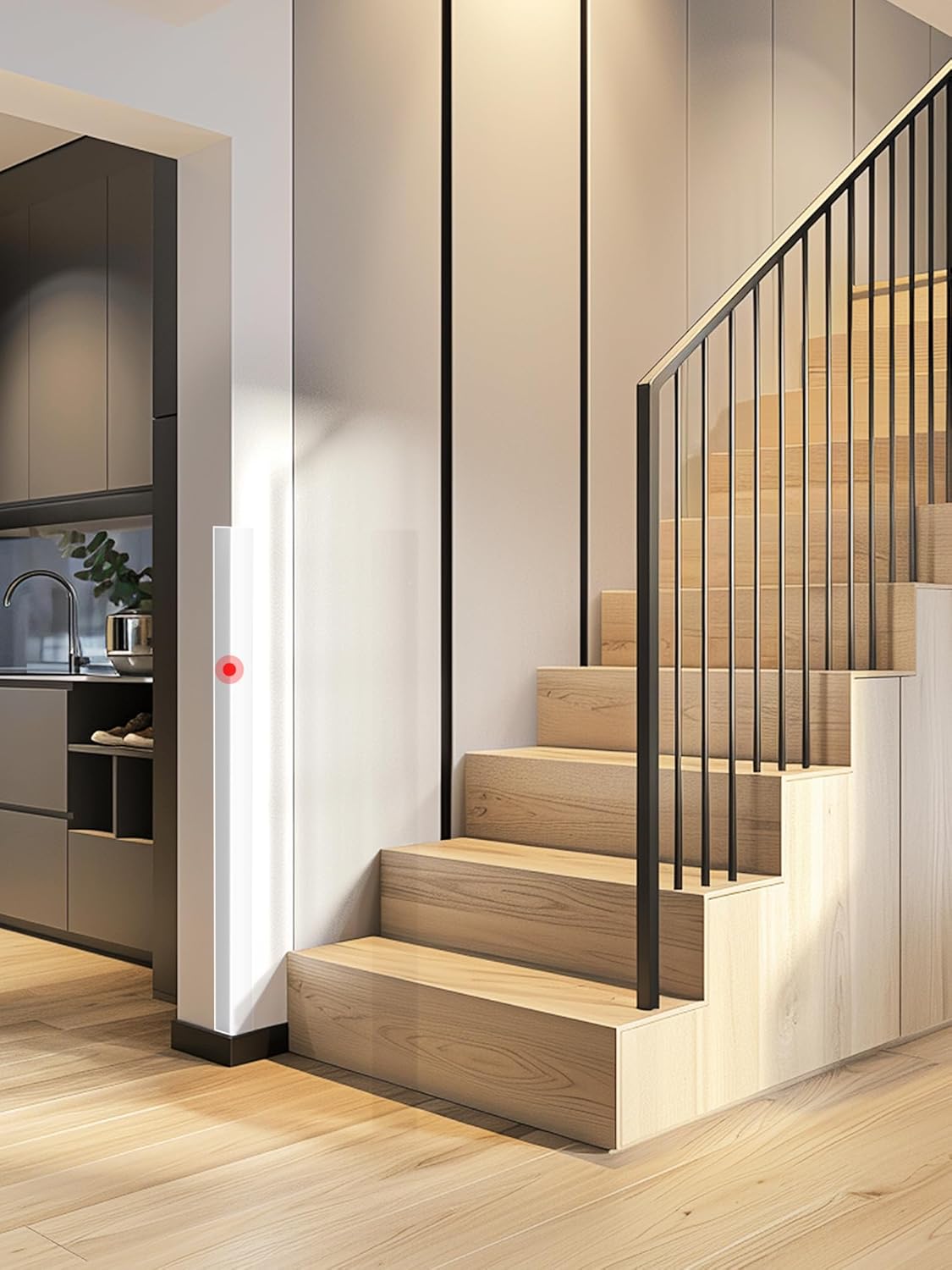 MONOID Wall Corner Protector, 2 PCS Furniture Edge Protection, PC Anti-Bump Guards Avoid Scratching Corner Trim for Door Frame, Table, Countertop, Stair, Self-Adhesive, White, 1.97IN×35.43IN/5CM×90CM