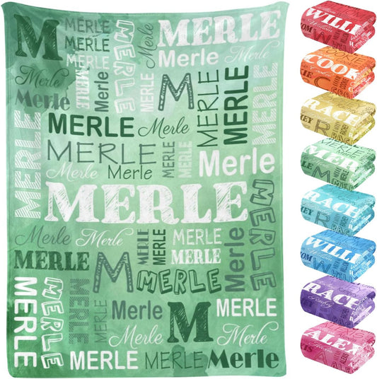 Custom Baby Blanket with Name Personalized Blanket for Kids Customized Blanket for Adult Birthday Christmas Valentines Day Gift