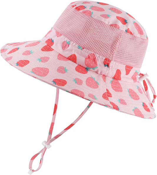 Home Prefer UPF50+ Wide Brim Sun Hat Boys Girls Sun Protection Hat Zoo Beach Swim Safari Bucket Hat for Baby Toddler Kid