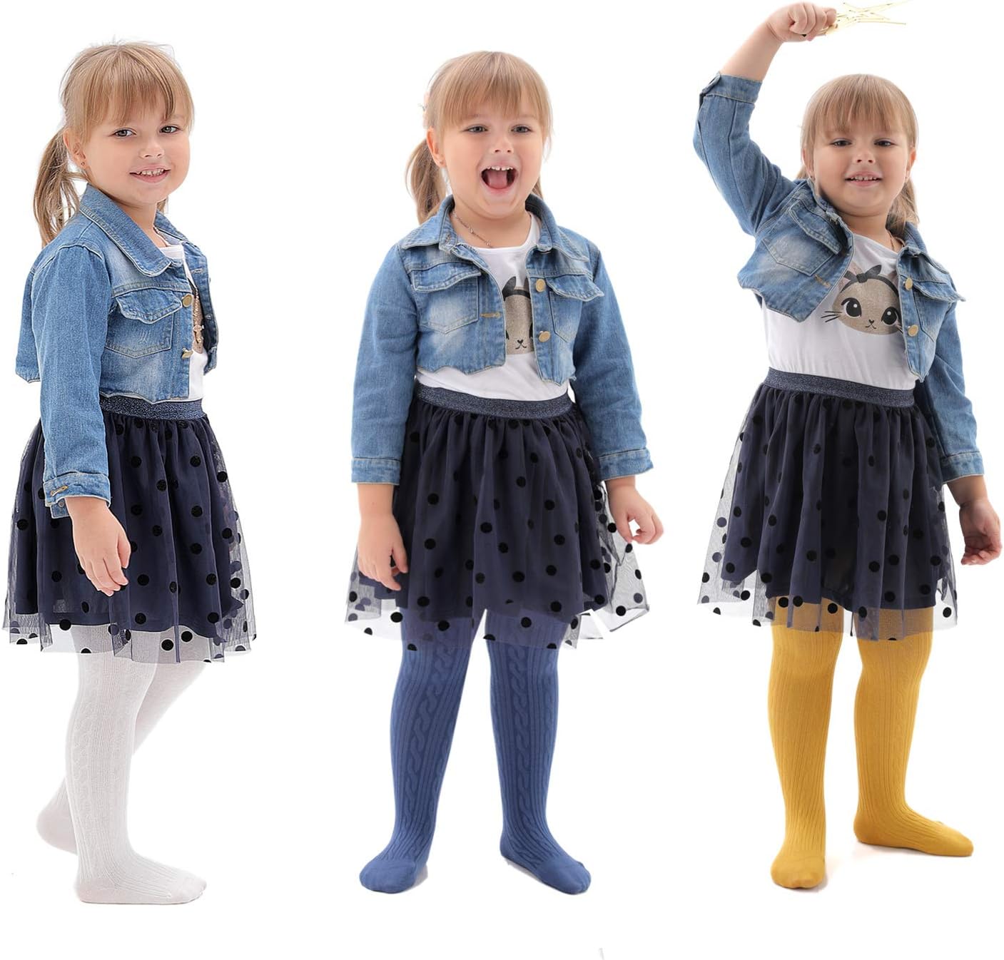 EPEIUS Baby Girl Tights Thick Cable Knit Leggings Stockings Cotton Pantyhose for Newborn Infant Toddler 3/4/5/6 Pack