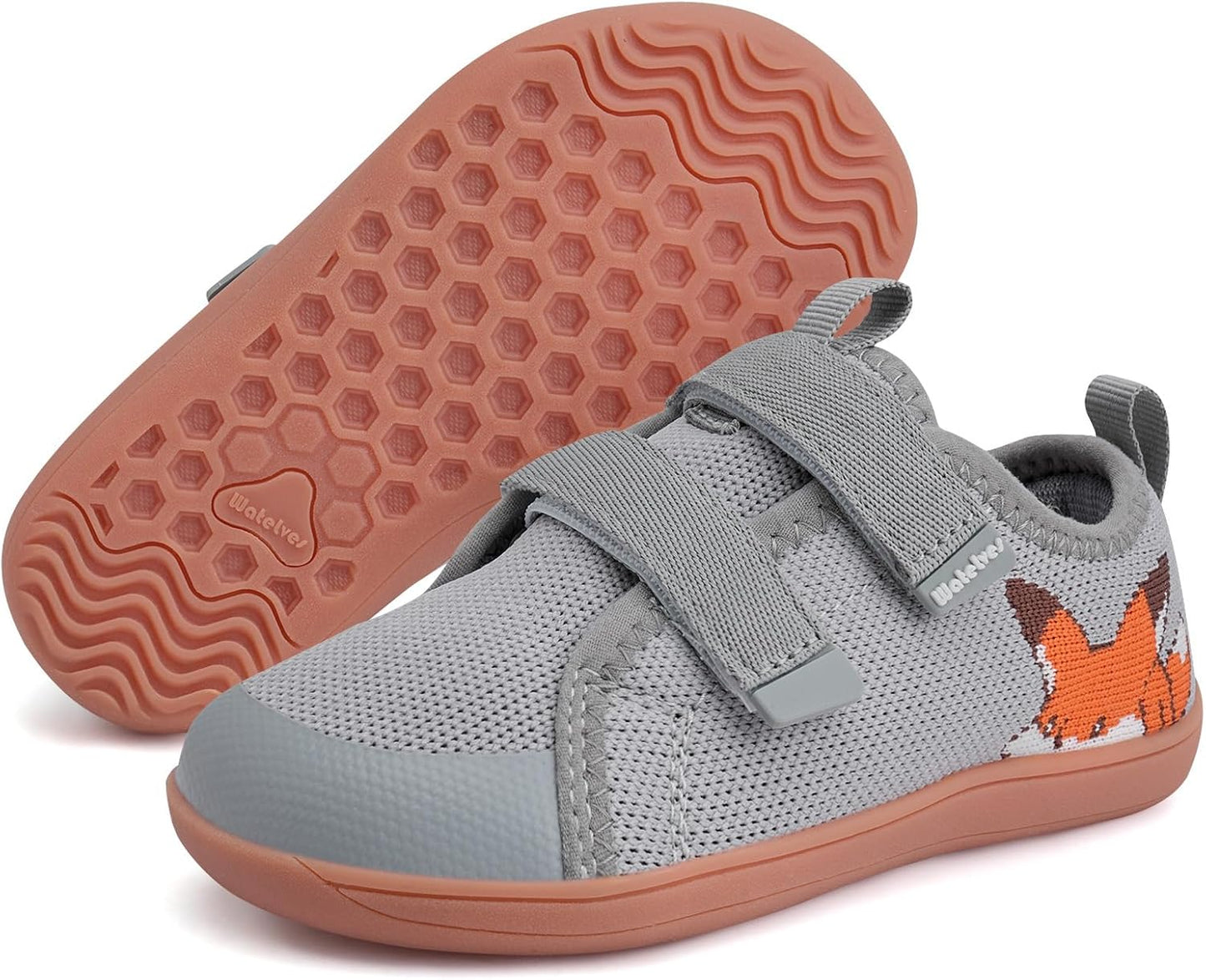 WateLves Toddler Little Kids Wide Barefoot Shoes The First Walking Shoes Girls Boys Breathable Zero Drop Minimalist Sneakers with Wide Toe Box Natural to Grow