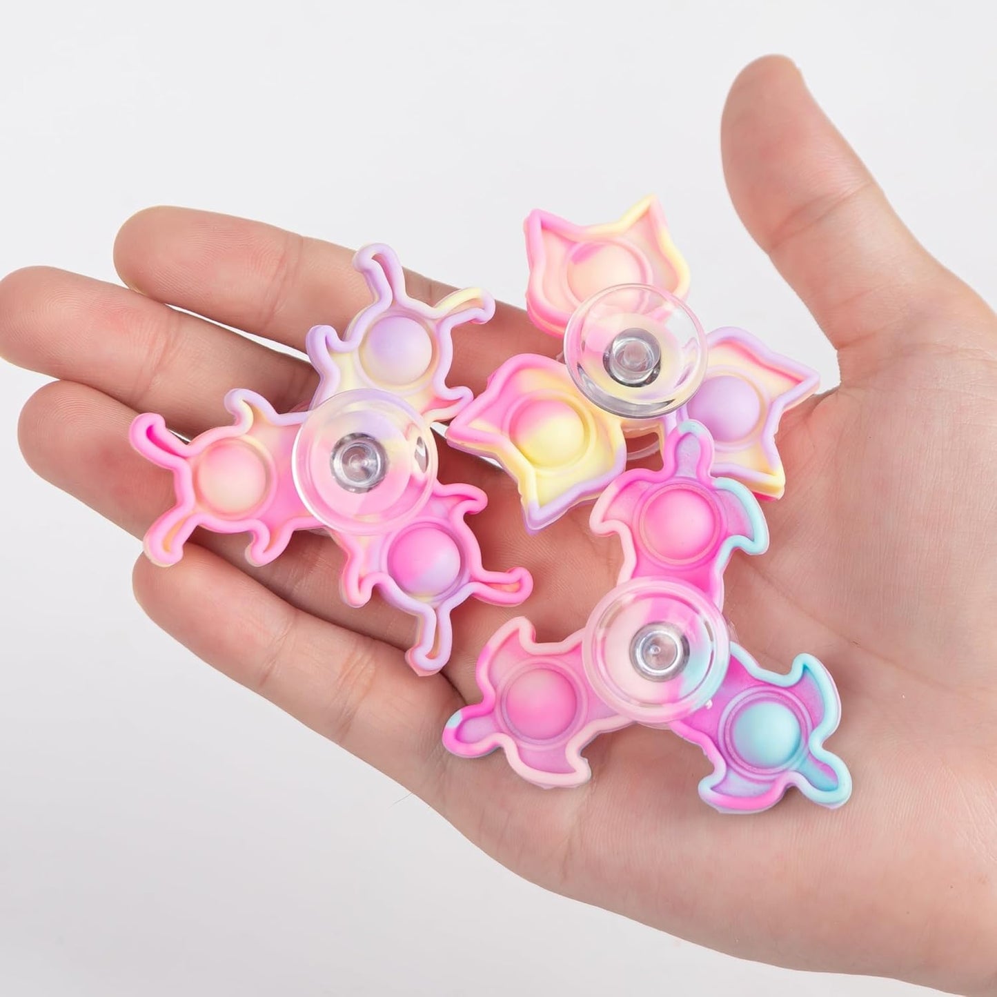 24 Pcs Mini Fidget Spinners Bulk- Pop Bubble Fidget Spinner Toys for Kids Toddlers Adults Birthday Party Favors,Return Gifts,Goodie Bags Stuffers,Party Games,Classroom Rewards Carnival Prizes