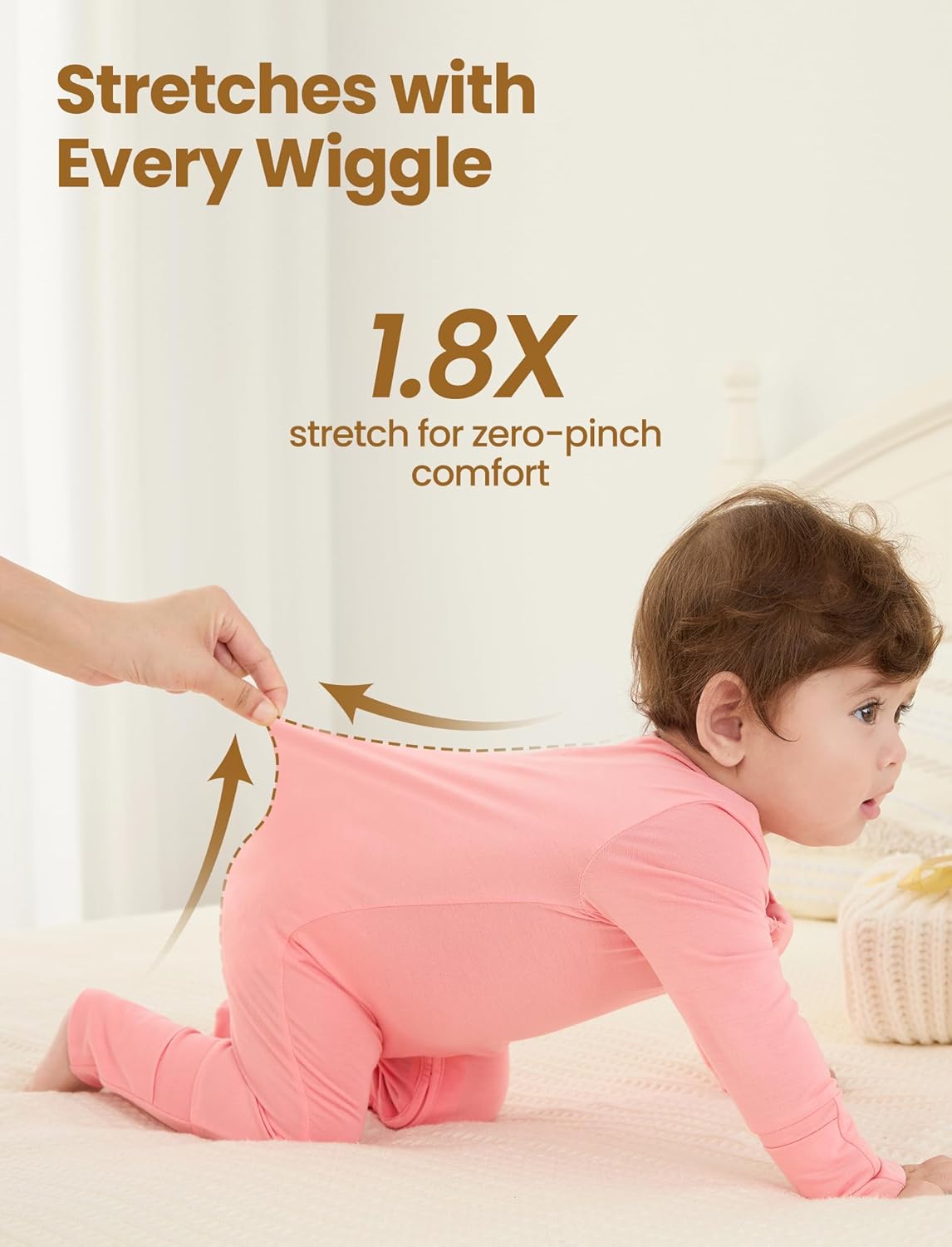 PATPAT Baby Footies Boys Girls - Bamboo Viscose - Zipper & Non-Slip Soles Romper Mitten - Footed & Footless Infant Clothes