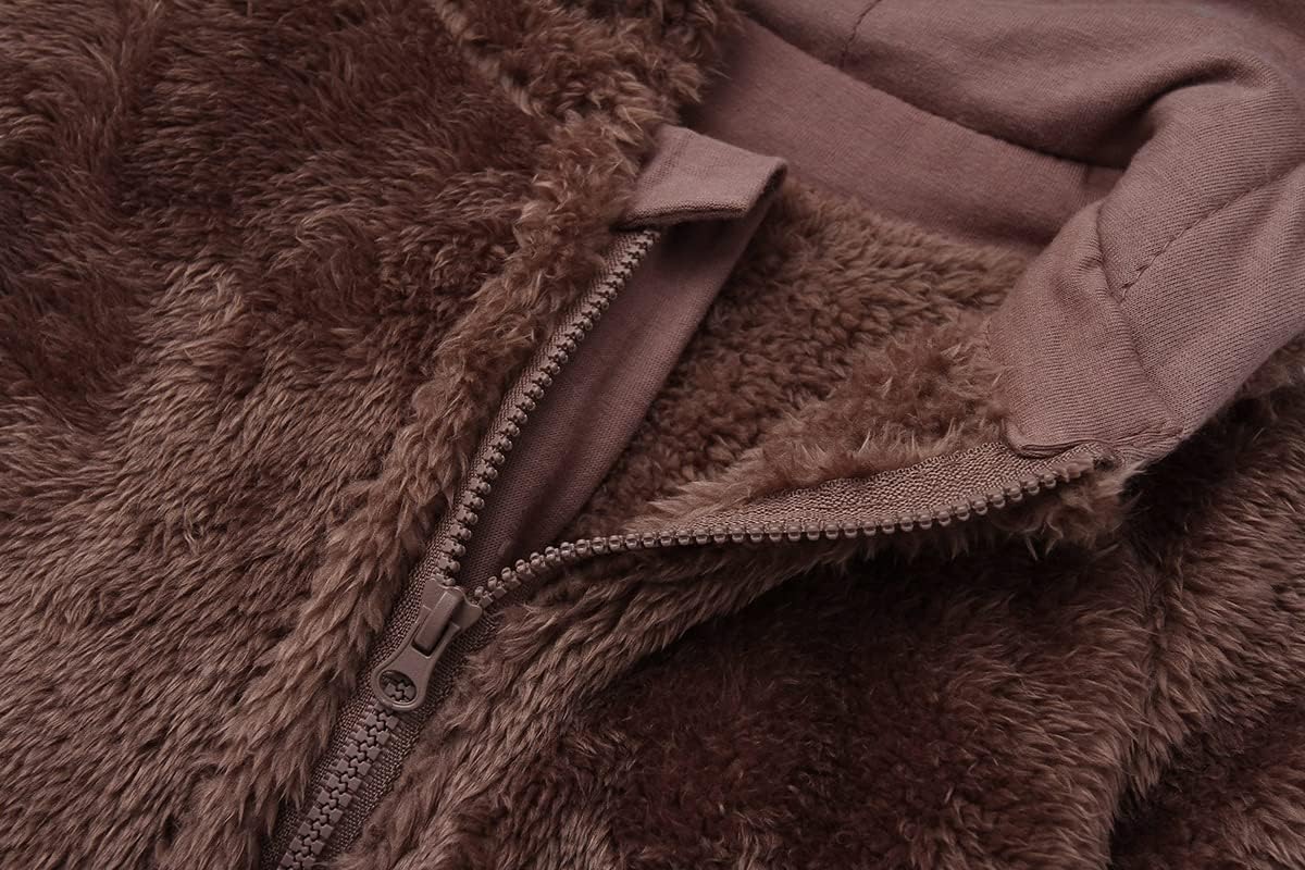 Newborn Baby Snowsuit Fleece Lined Onesie Outfits Warm Hooded Romper for Infant