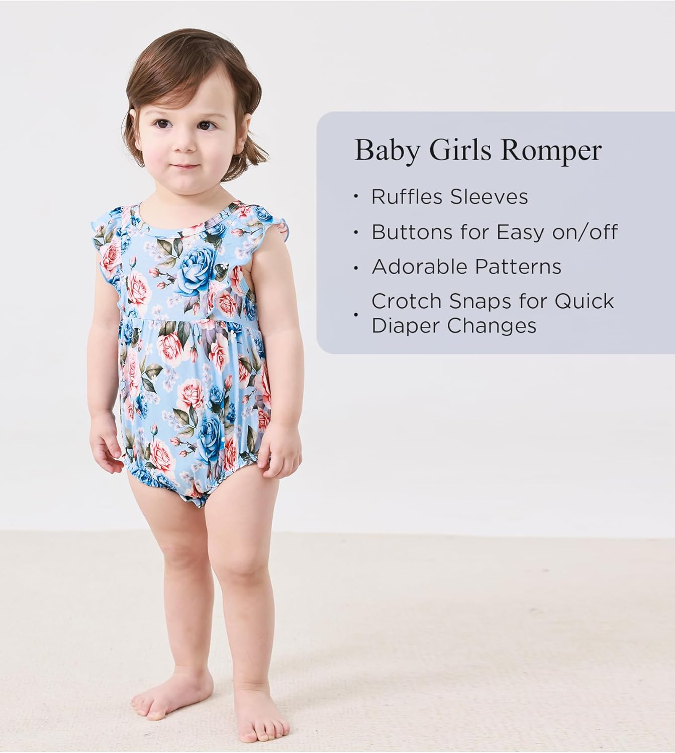 Bamboo Viscose Baby Romper Infant Girl Ruffle Sleeveless Newborn Baby Girl Bodysuit