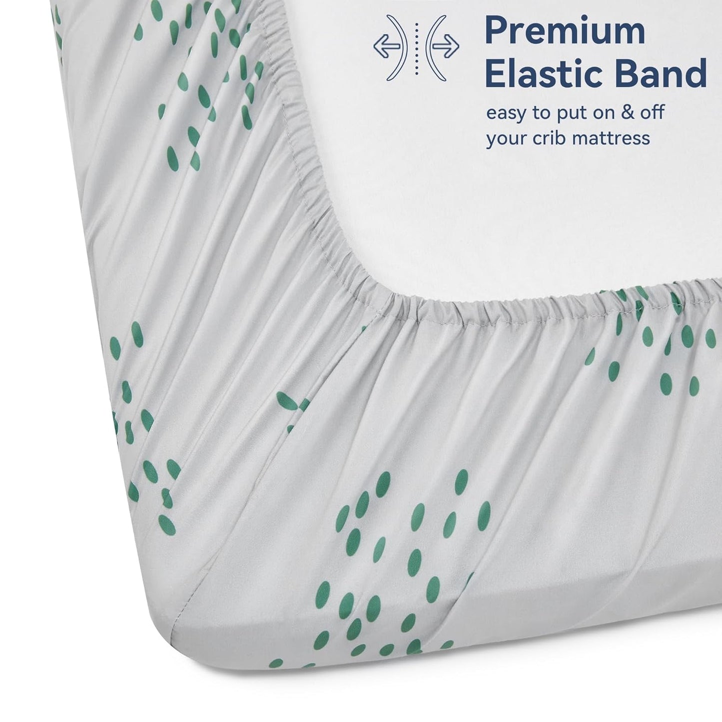 TILLYOU Baby Crib Sheets for Boys Girls, Super Soft Toddler Bed Sheets, 2 Pack Sheets for Standard Crib Mattress 28x52in, Green Giraffes