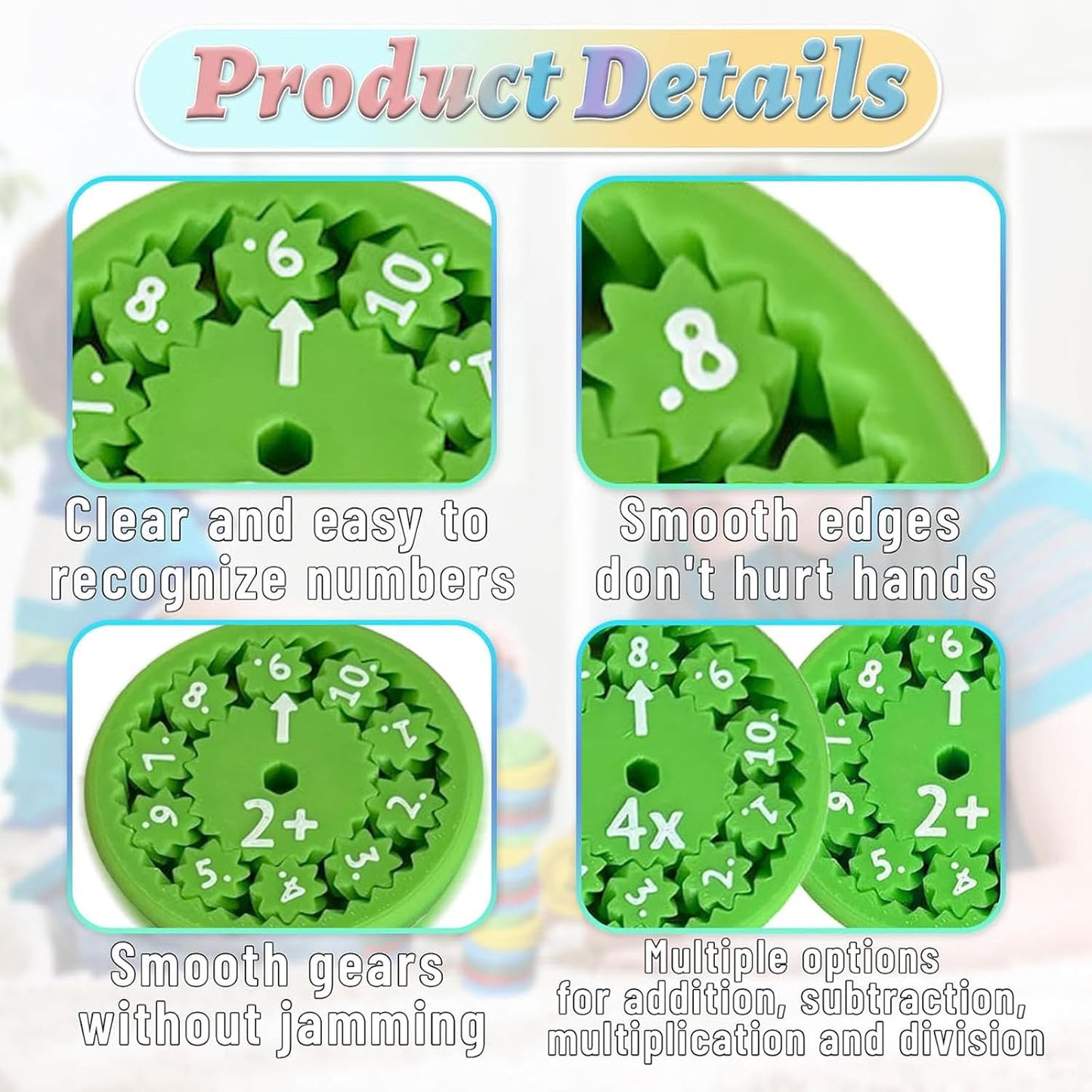 Math Fidget Spinners, Cool Math Fidget Spinners Toys, Funny Number Fidget Toy Learning Game, Multiplication Chat Game Fidget Toys for Adults Kids (Mix 18Pcs)