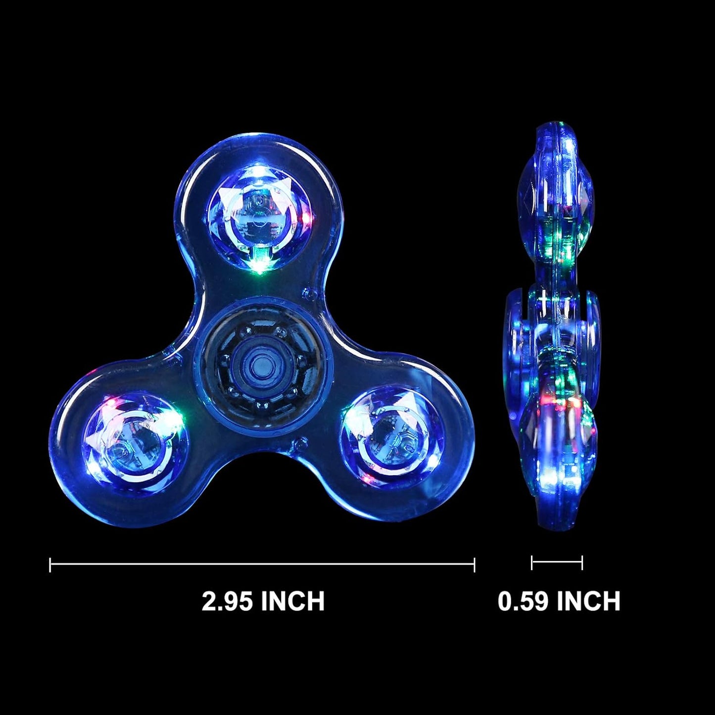 SCIONE LED Fidget Spinners, Light Up Sensory Fidget Toys for Kids, Glow in The Dark Toys for Kids 4-8-12, ADHD Anxiety Stress Relief Toys for Adults, Halloween Classroom Prizes Return Gifts for Kids