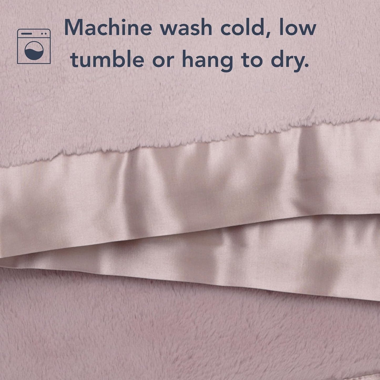 Little Giraffe Baby Blanket - Luxe Soft Blanket with Satin Trim - Baby Stroller Blanket - Newborn Baby Essentials & Baby Gifts - 29"x35" - Dusty Pink