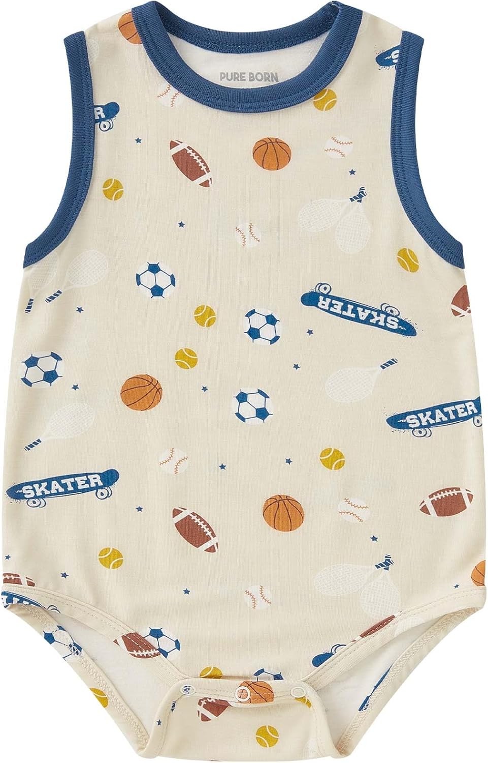 pureborn Baby Boys Girls Bodysuit Super Soft Cotton Romper 0-24 Months