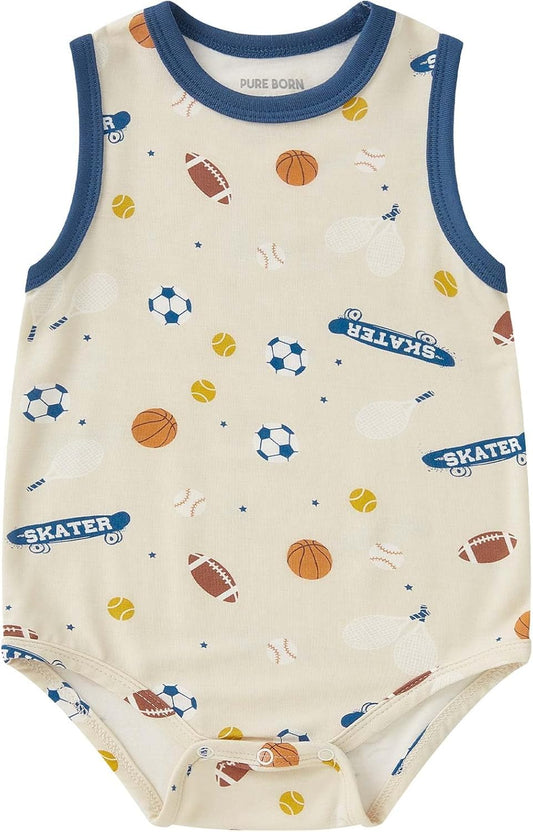 pureborn Baby Boys Girls Bodysuit Super Soft Cotton Romper 0-24 Months