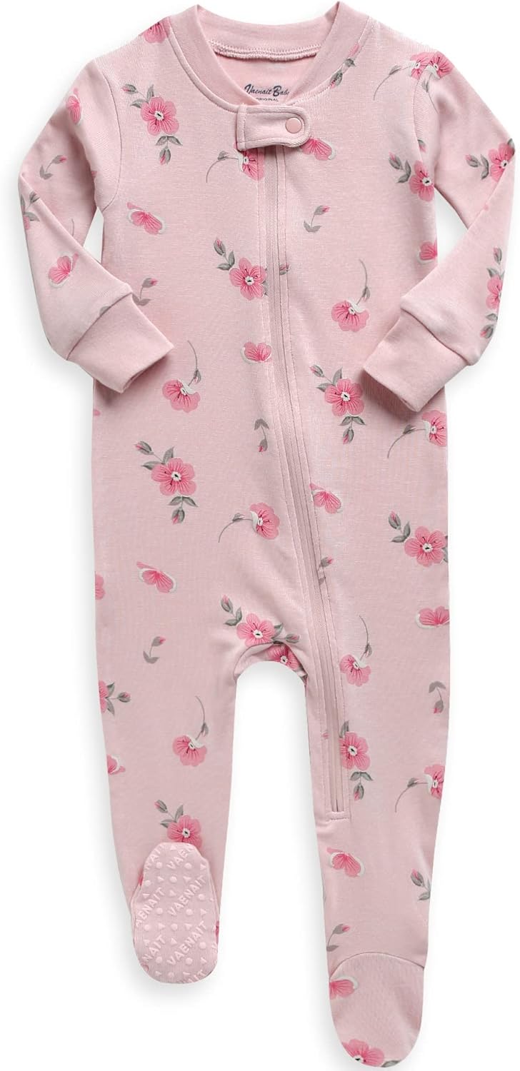 VAENAIT BABY Infant Toddler Boys Girls Footed Pajamas One-PIece Romper Sleep and Play 0M-2T