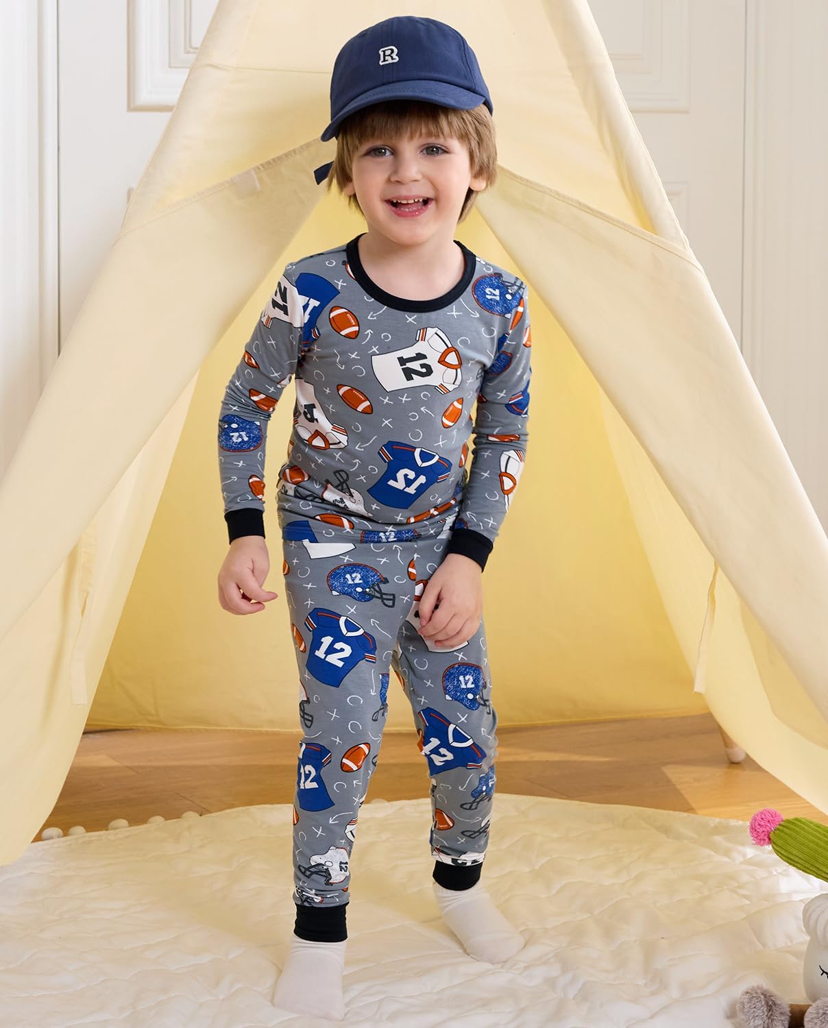 Bamboo Viscose Toddler Pajamas Boys Girls Baby 12M-8Y Pjs Sets Kids 2pcs Snug fit Long-Sleeve Sleepwear