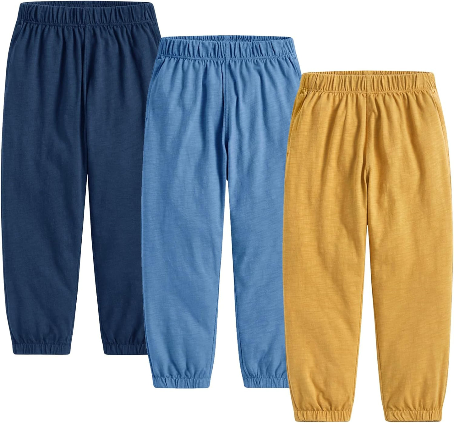 Toddler Boy 3 Pack Long Bloomers Baby Soft Cotton Basic Sweatpants Kids Summer Fall Solid Casual Jogger Pants