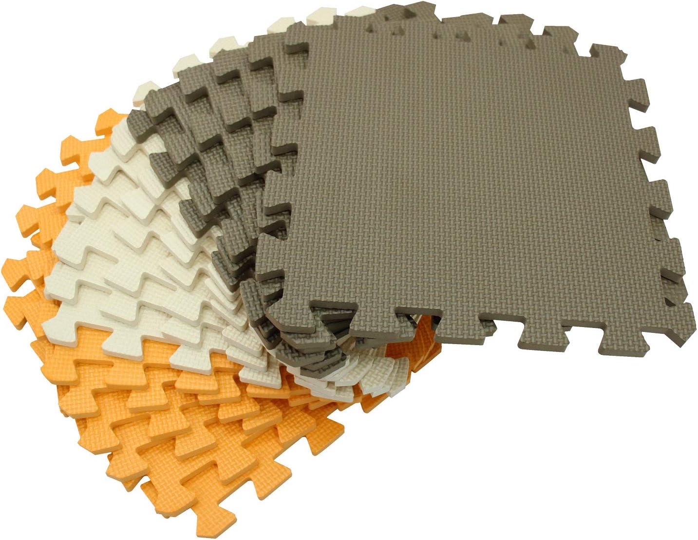 MQIAOHAM® 18 Pieces Puzzle Play Mats, Soft Baby Play Mat, Kids Interlocking Foam Floor Tiles, Toddlers Carpet Playmats G301018-102106110