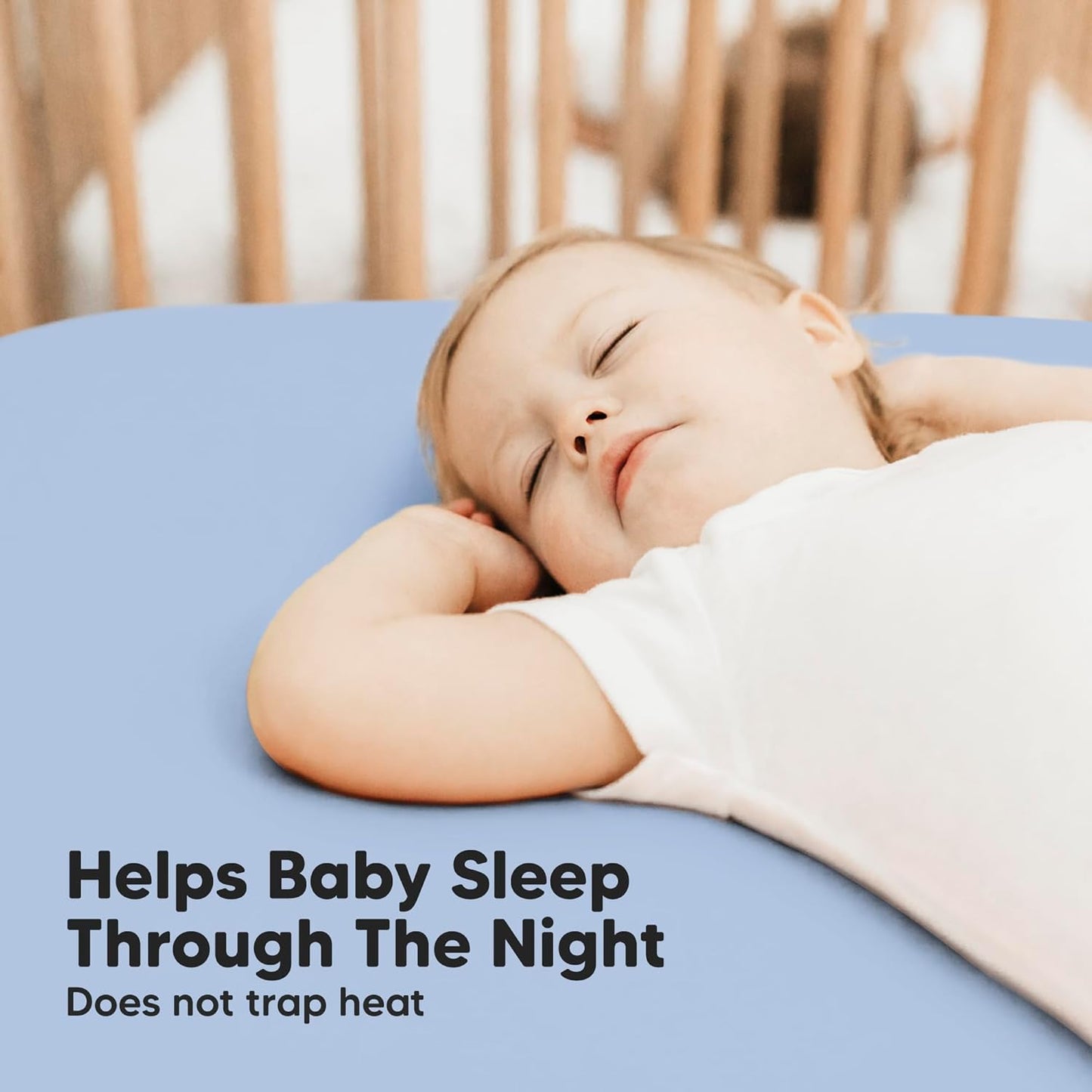 KeaBabies 2-Pack Baby Crib Sheets for Boys, Girls - 52x28 Viscose Derived from Bamboo Toddler Bed Sheets Neutral, Fitted Crib Mattress Cover for Standard Baby Bedding, Soft & Cozy (Blue Flax)