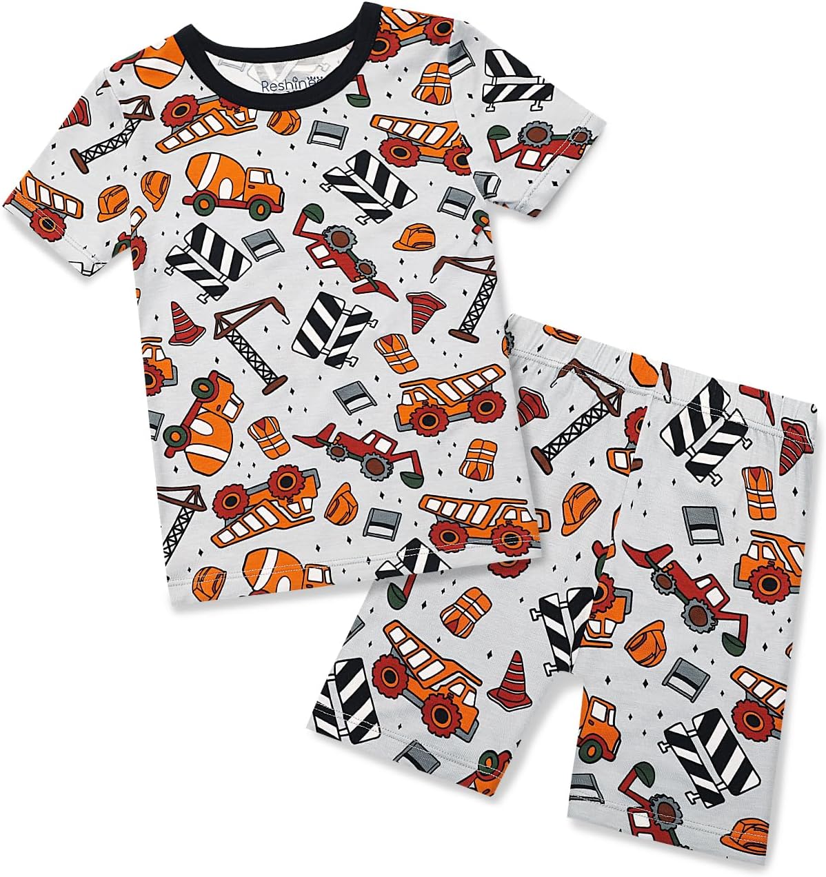 Bamboo Viscose Toddler Animal Pajamas Boys Girls Kids Cool Short Summer 12M-8Y Snug fit Pjs Set 2pcs