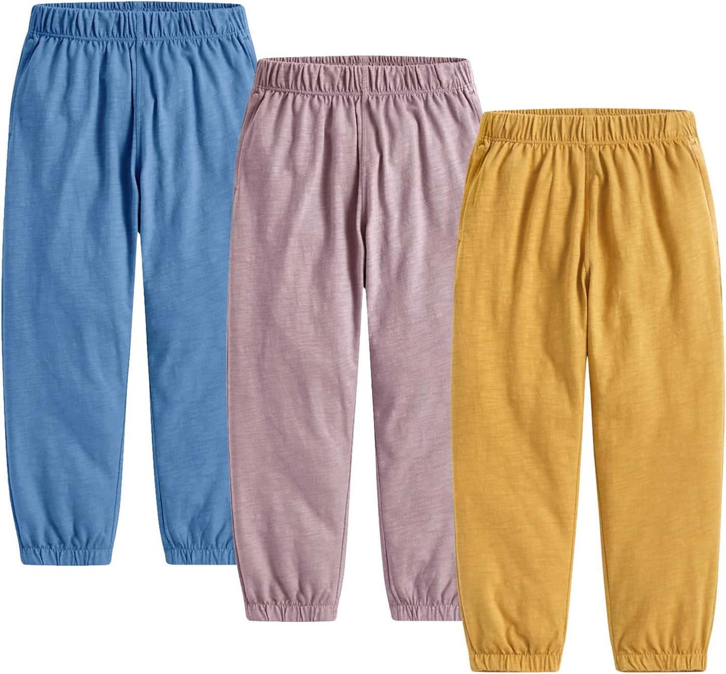 Toddler Boy 3 Pack Long Bloomers Baby Soft Cotton Basic Sweatpants Kids Summer Fall Solid Casual Jogger Pants