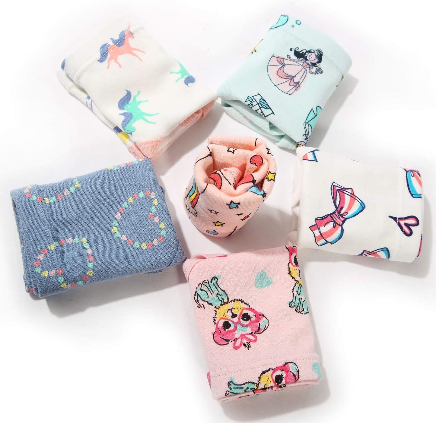 Girls' Cotton Brief Breathable Toddler Panties Kids Assorted Underwears 6-8 pieces