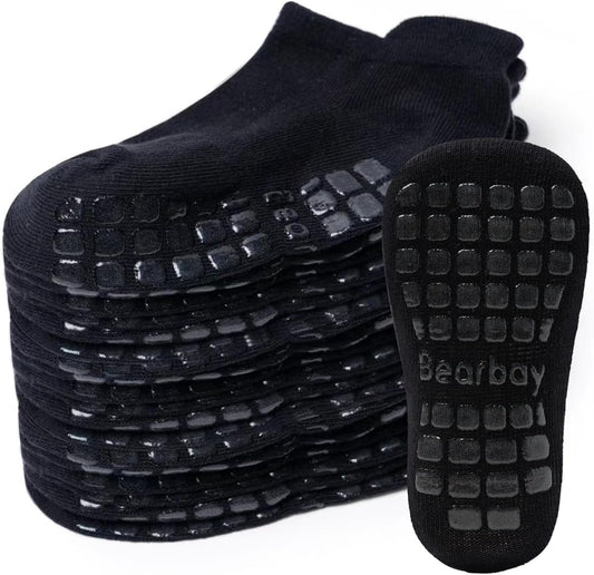 Baby Non Slip Ankle Socks with Grippers for 0 Months-7 Years Old Walking Socks