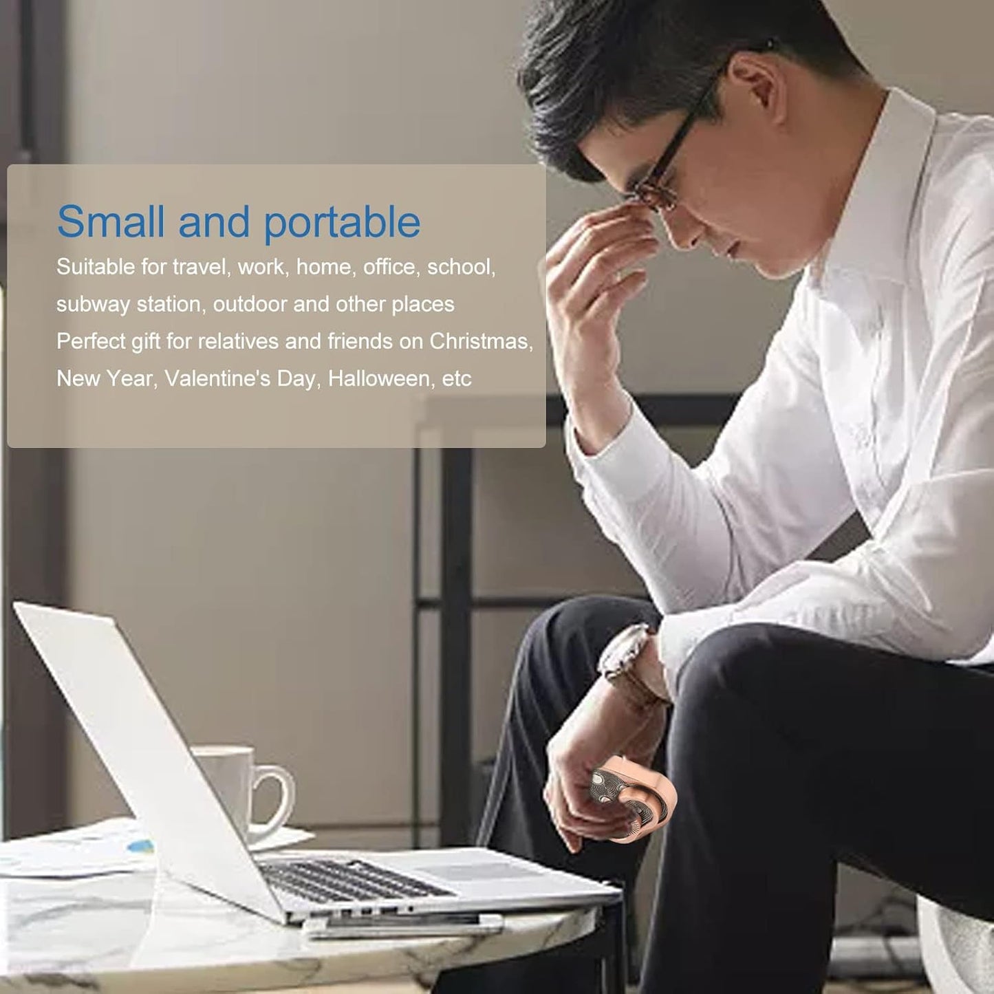 Rotation Fidget Slider, Tricyclic EDC Magnetic Metal Fidget for Adult Durable Dual Slider Anxiety Stress Relief Toys ADHD Autism Sensory Toys Funny Desk Toys Gifts for Man