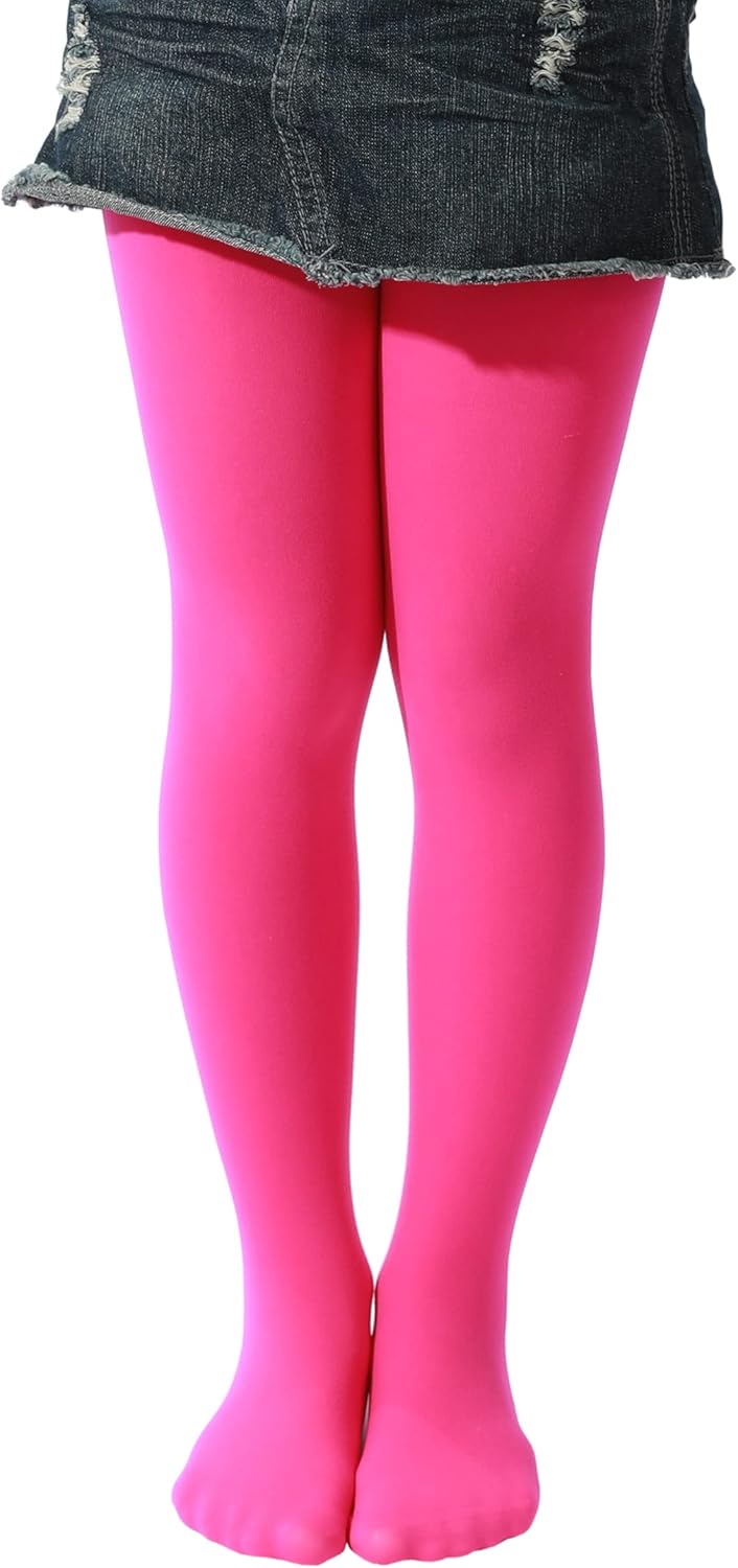 EVERSWE Girls Semi Opaque Footed Tights, Microfiber Tights