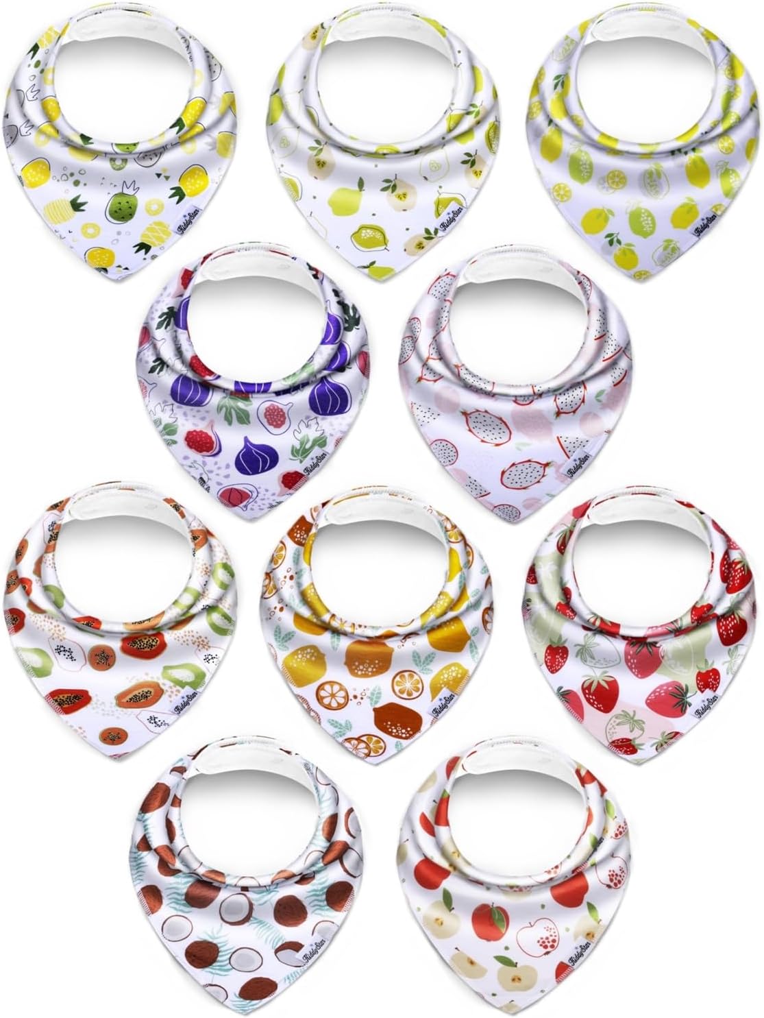 Organic Cotton Baby Bibs – Soft Teething & Drool Bib for Newborns & Toddlers – Hypoallergenic, Absorbent, Snaps