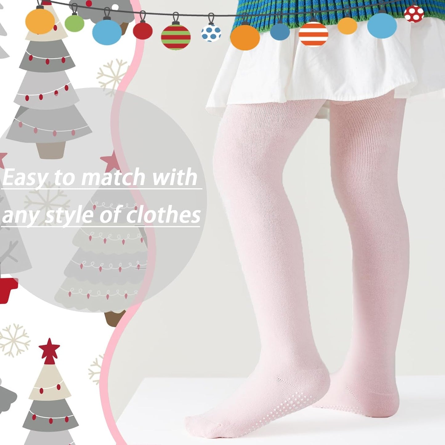 Mini angel Baby Tights Non Slip Baby Girl Tights Seamless Cotton Pantyhose Toddler Stockings Winter Warm Leggings Non-Skid