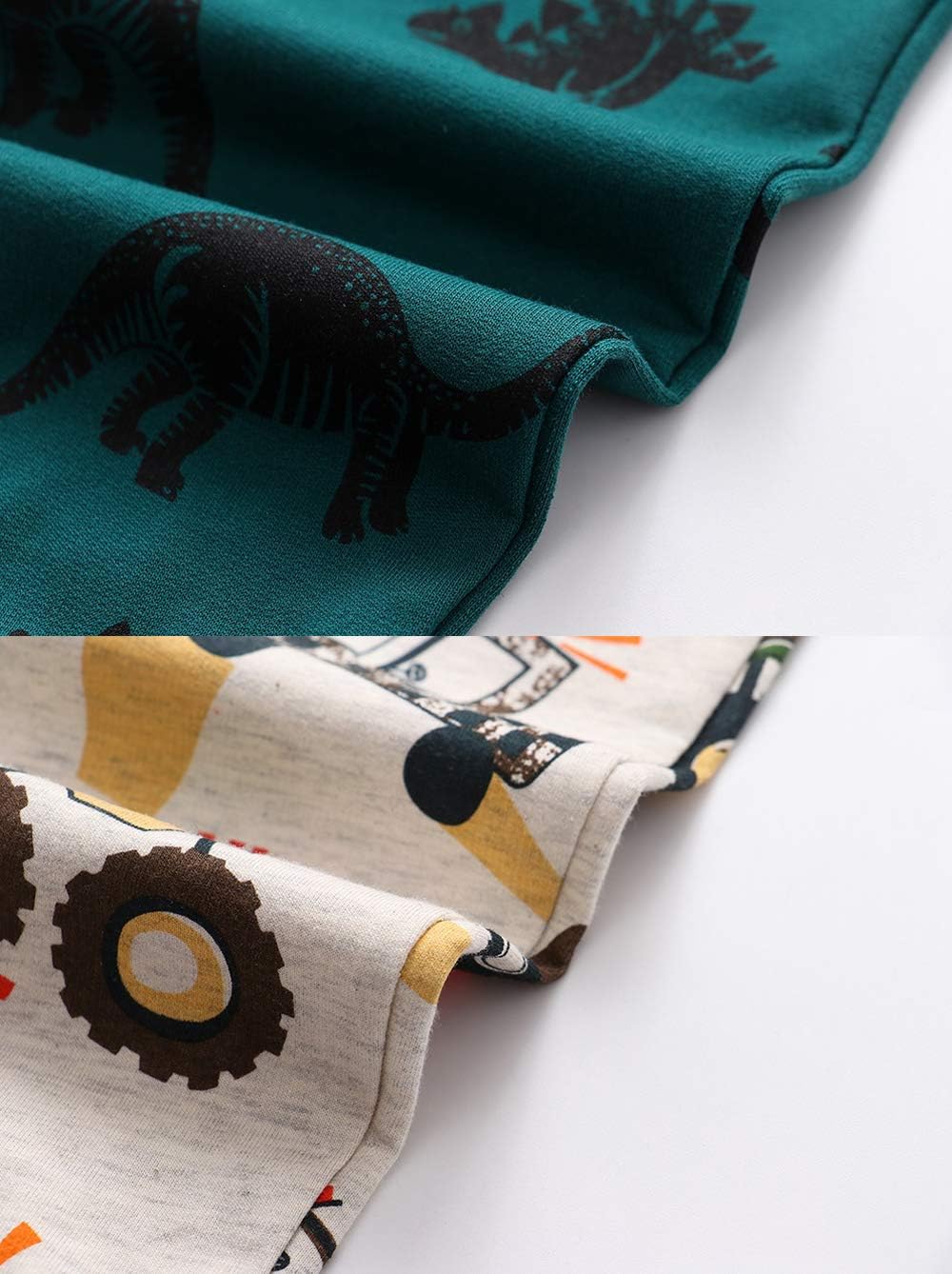 HUAER& Baby Boy's Jogger Pants Dinosaur Car Drawstring Elastic Sweatpants