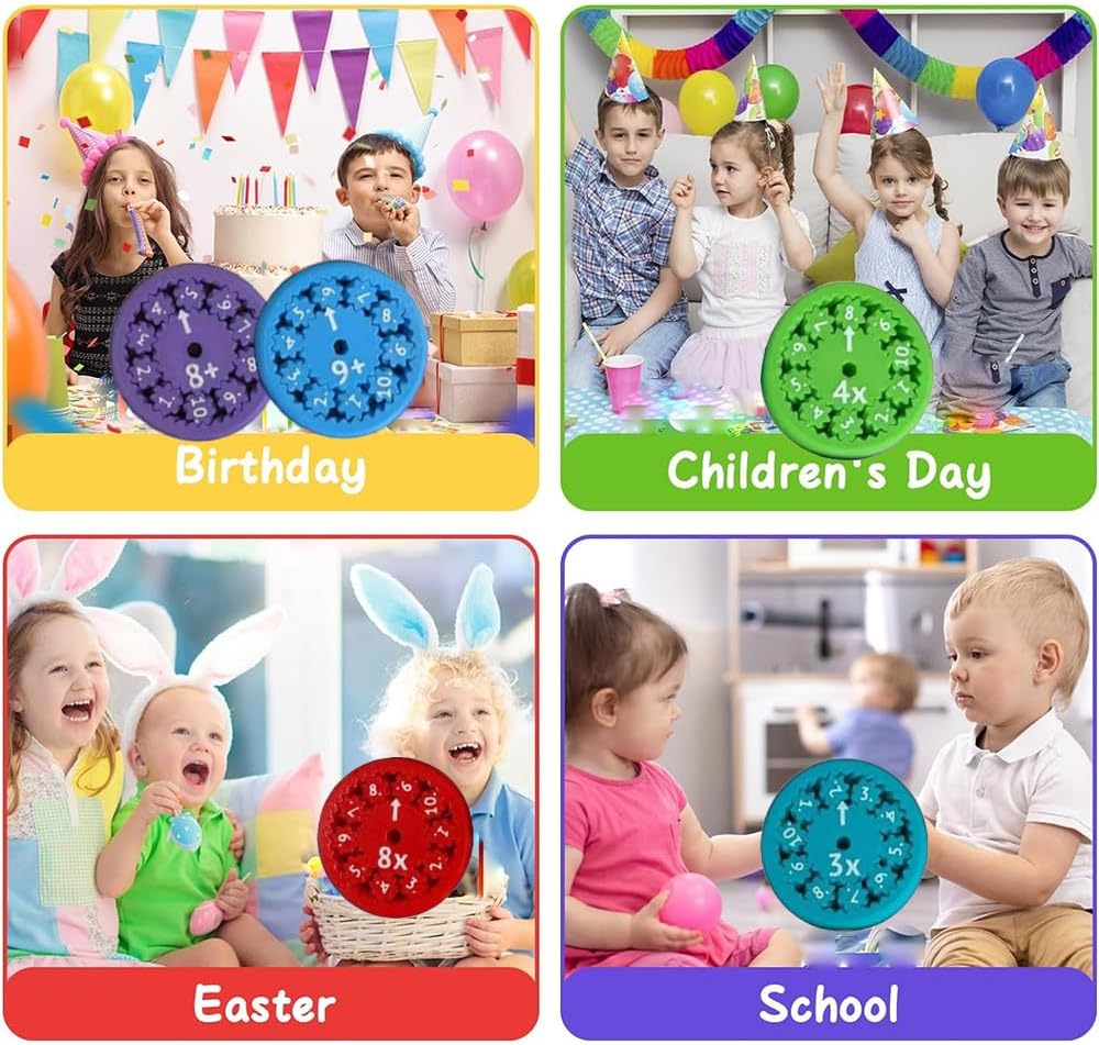 Math Fidget Spinners, Math Fact Fidget Spinner Toys, Counting and Early Education Toy for Kids，Math Games, Fidgeters Who are Learning Math