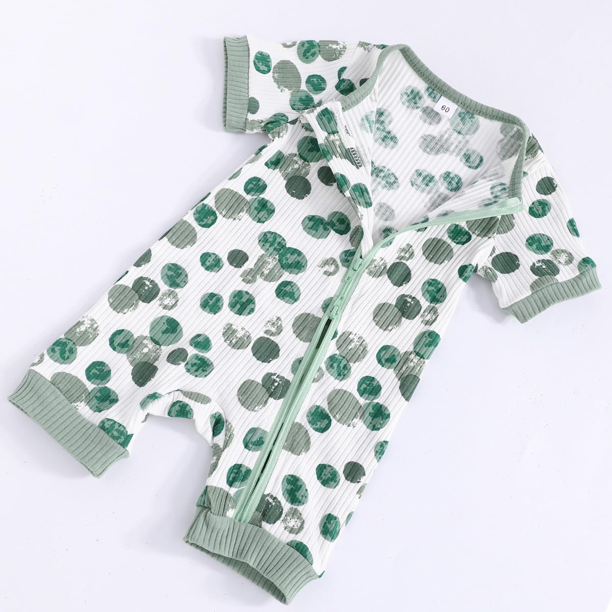 Bafeicao Unisex Baby Boy Girl 2 Pack Rompers Short Sleeve 2 Way Zipper One Piece Jumpsuits Clothes Sets