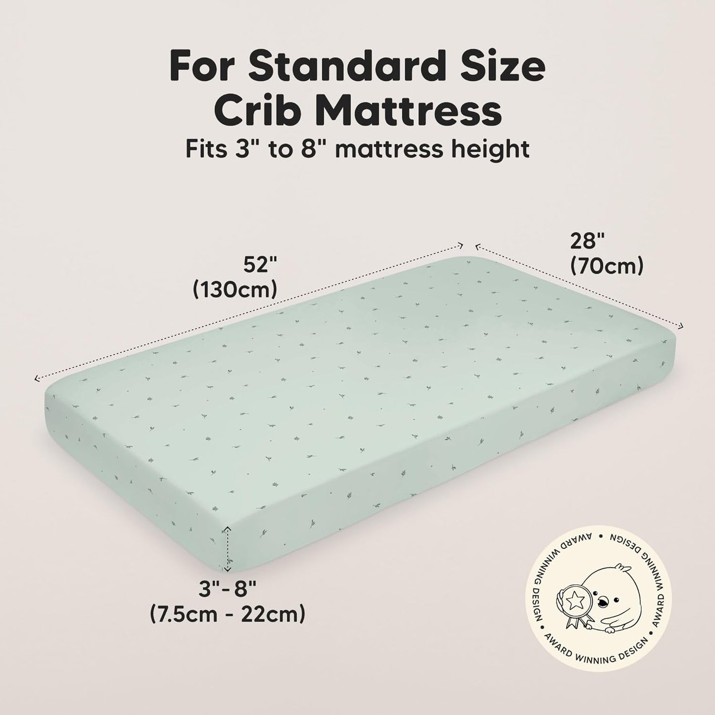 KeaBabies 2-Pack Baby Crib Sheets for Boys, Girls - 52x28 Viscose Derived from Bamboo Toddler Bed Sheets Neutral, Fitted Crib Mattress Cover for Standard Baby Bedding, Soft & Cozy (Bunnies)