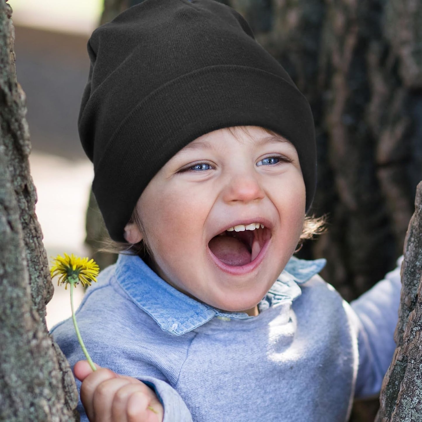 DRESHOW BQUBO 4 Pieces Baby Beanie Newborn Toddler Soft Cute Knit Hat Hospital Hats for Baby Boys Infant Cap Beanies