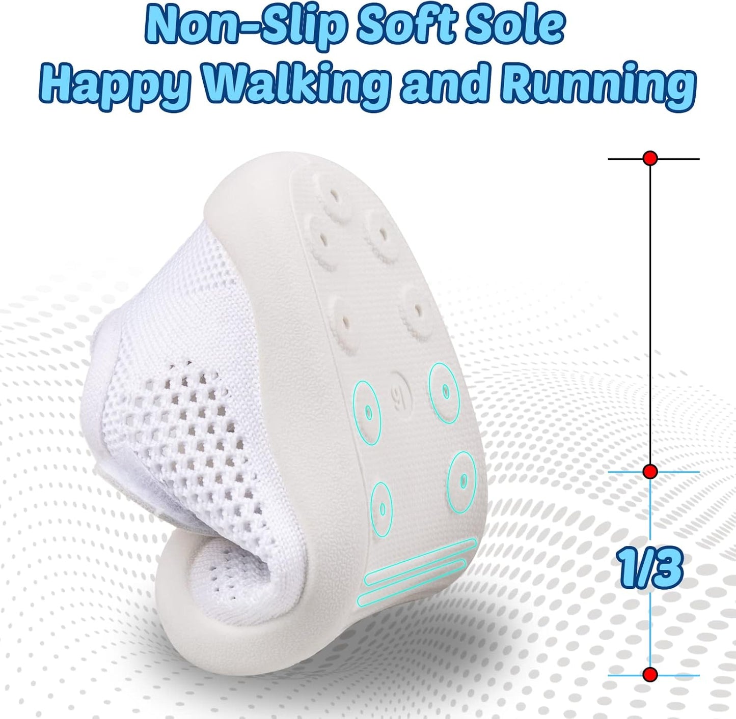 Baby First-Walking Shoes 1-4 Years Kid Shoes Trainers Toddler Infant Boys Girls Soft Sole Non Slip Cotton Canvas Mesh Breathable Lightweight TPR Material Slip-on Sneakers Outdoor