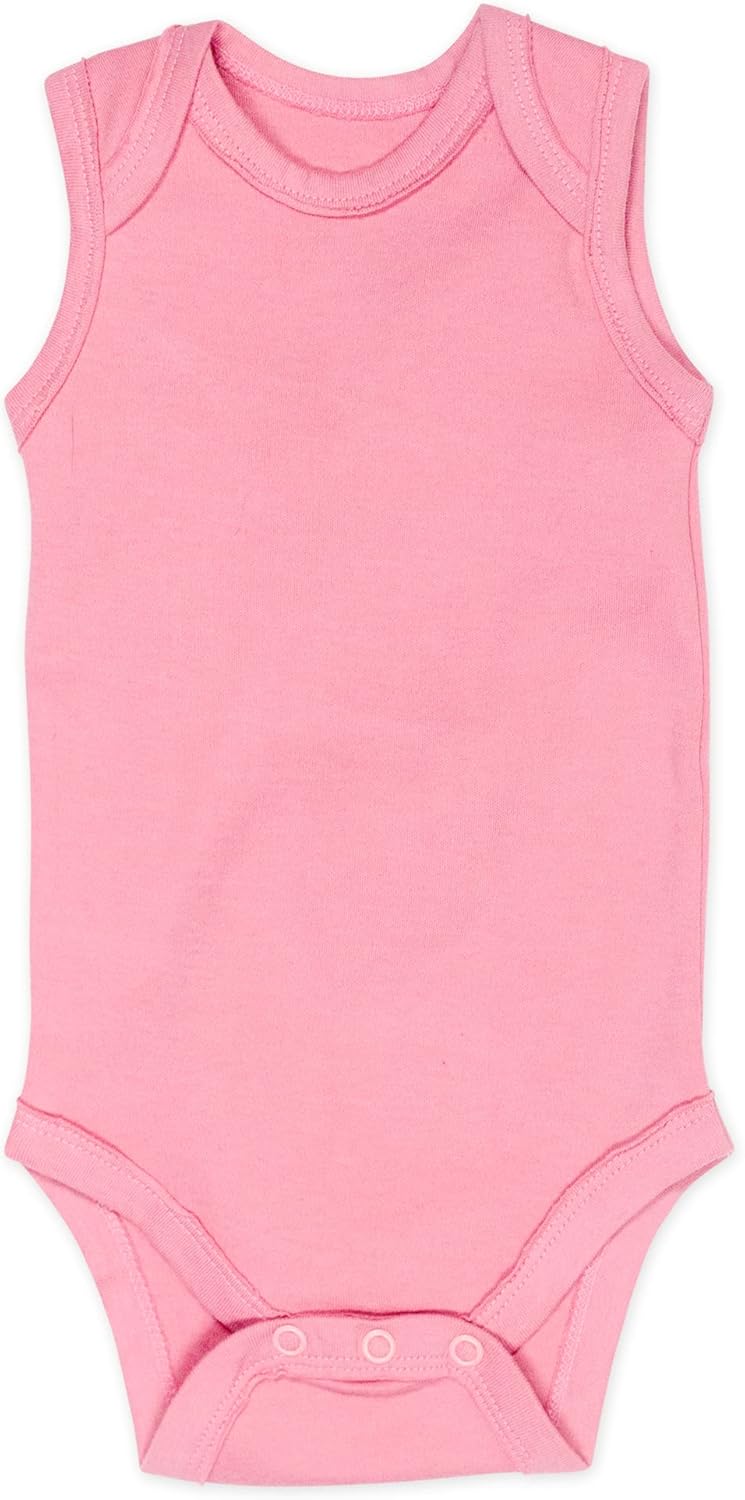 Sleeveless Bodysuits One-piece 100% Organic Cotton for Baby Boys, Girls, Unisex