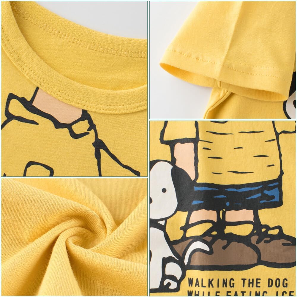 Boys' 4-Pack Excavator Short Sleeve Crewneck T-Shirts Top Tee Size 2-7 Years Toddler Boys' Value Pack Cotton T-Shirt