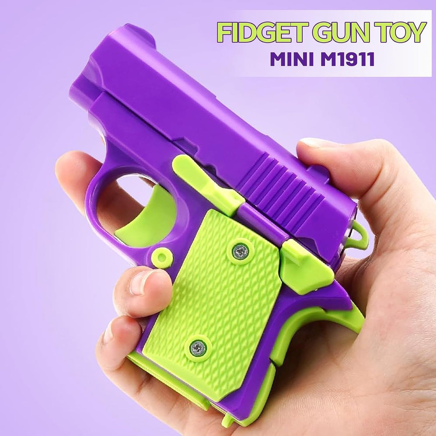 Fidget Toys for Adults, 3D Printed Small Pistol Toys, Stress Relief Pistol Toys Suitable for Relieving ADHD, Anxiety, Suitable Toys for Friends Adults and Kids Best Gift