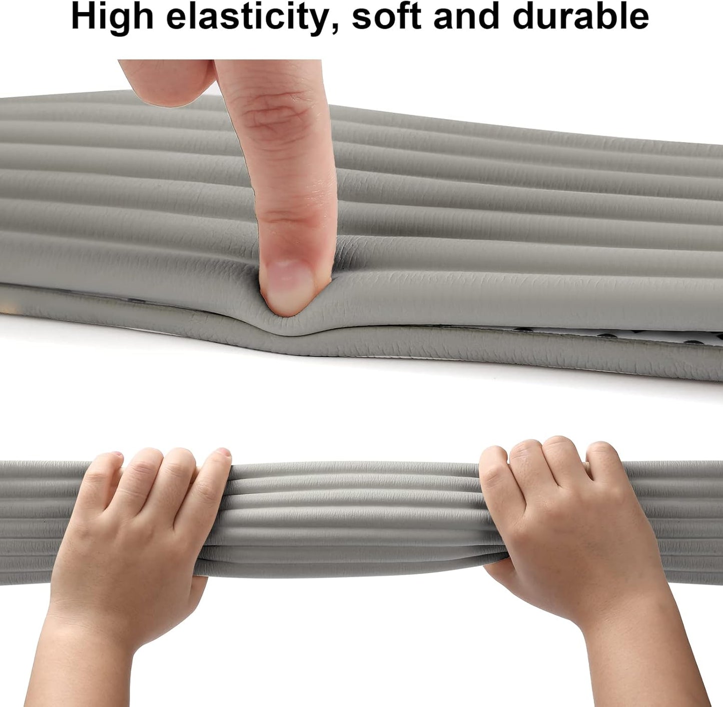 Upgrade Baby Proofing Edge Guards 6.6 ft Protector with 3M Adhesive Double Sided Tape,Extra-Wide Soft NBR Rubber Foam Padding,Furniture Safety Corner Edge Bumper Guard-Grey