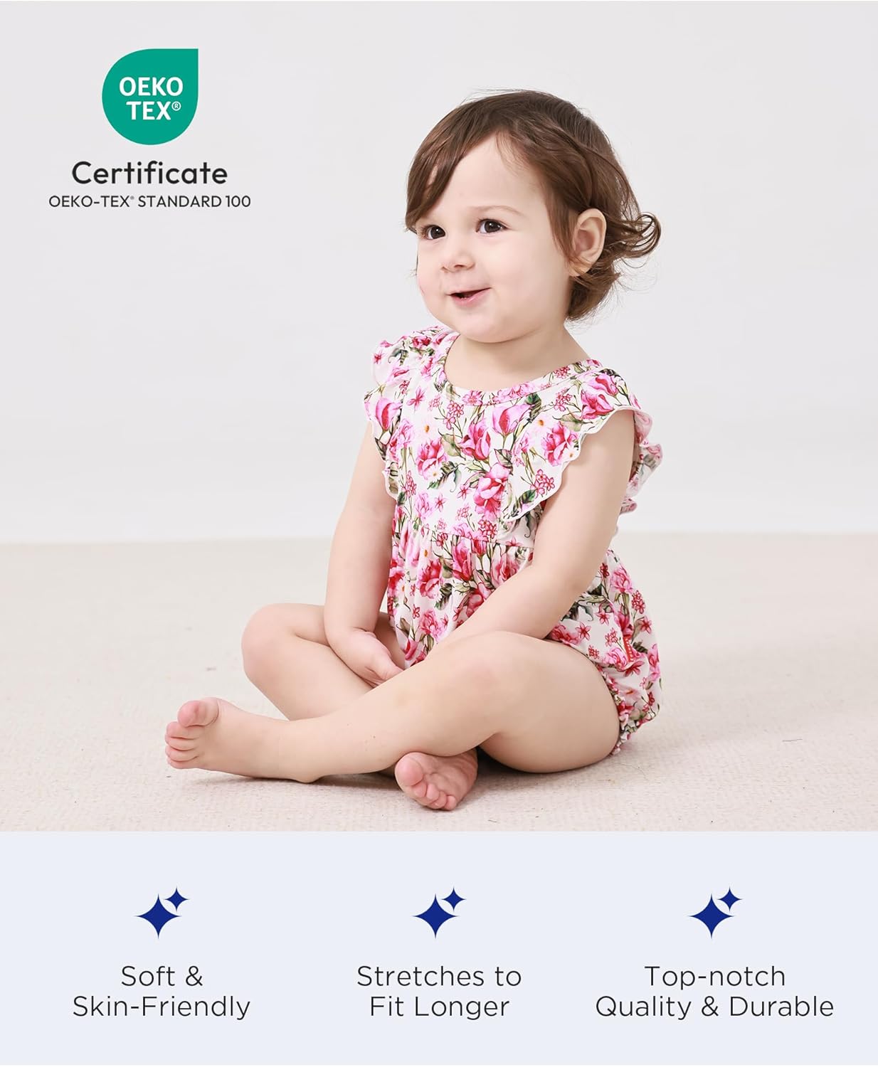 Bamboo Viscose Baby Romper Infant Girl Ruffle Sleeveless Newborn Baby Girl Bodysuit