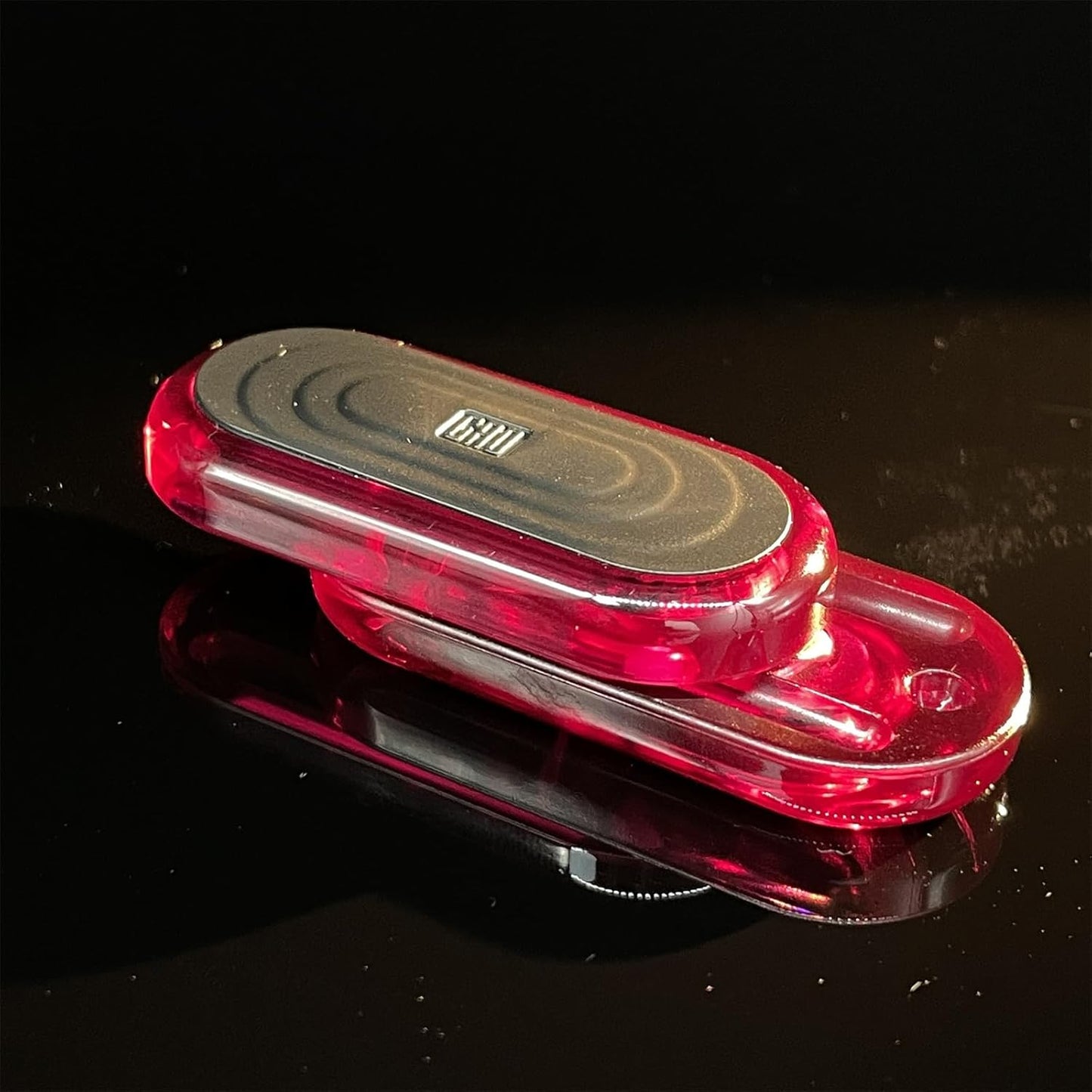 Transparent PC Push Game Haptic Slider EDC Fidget Clicker Adult Plastic Fidget Toys ADHD Tool Anti-Anxiety Office Desk Toys Adult Stress Relief Toys (Red)