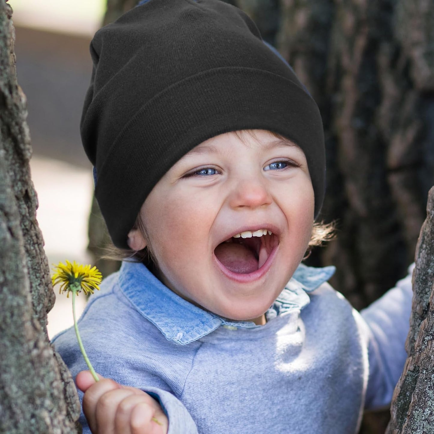 DRESHOW BQUBO 4 Pieces Baby Beanie Newborn Toddler Soft Cute Knit Hat Hospital Hats for Baby Boys Infant Cap Beanies