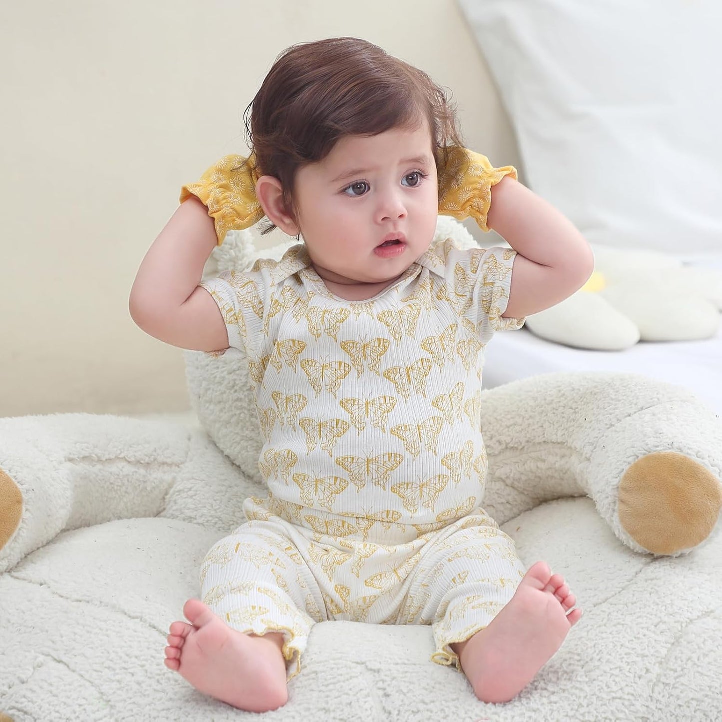 Baby Bodysuit and Pant Set Summer Ribbed Mix Match Infant Boy Girl Clothes Outfits