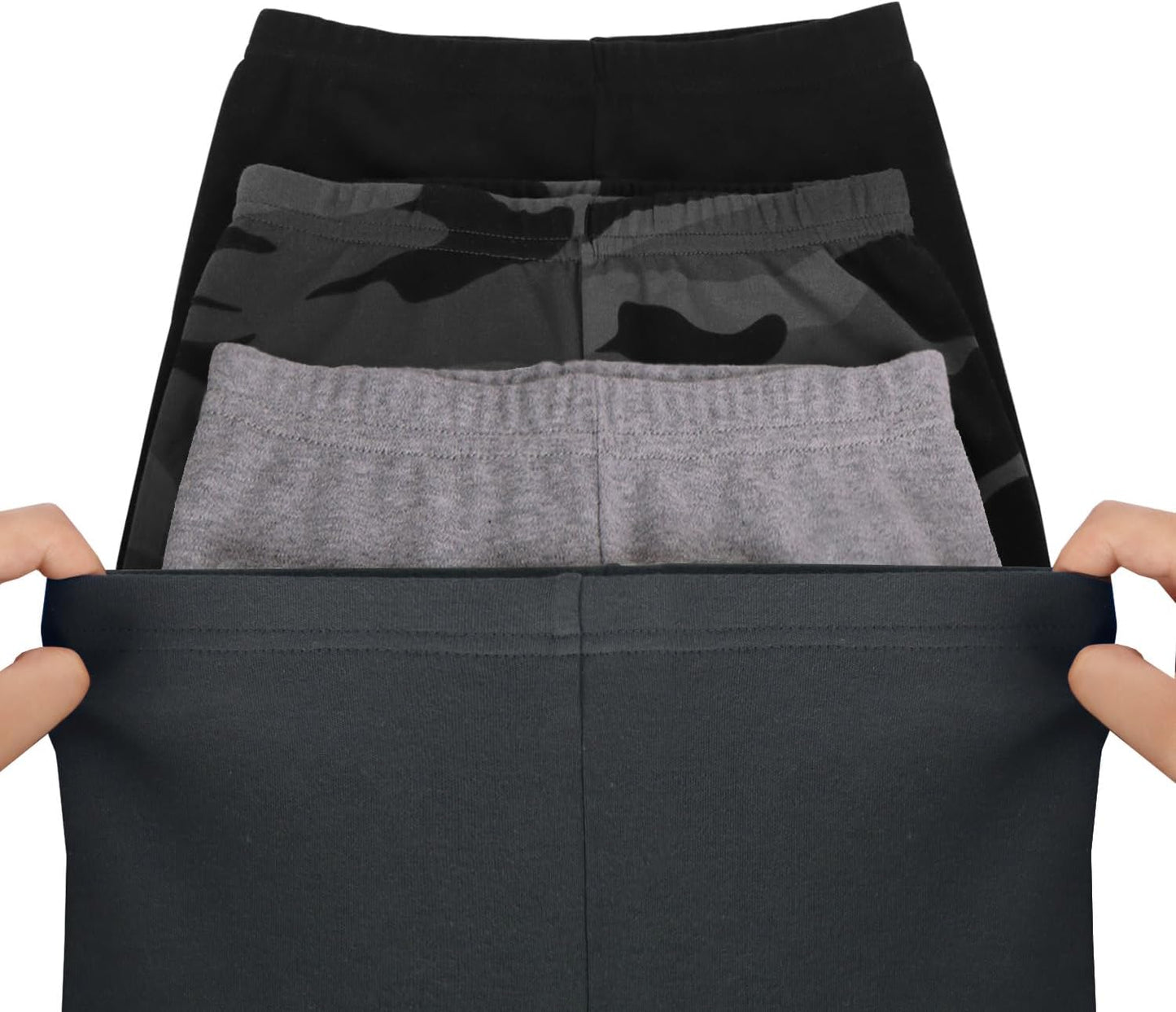 GLASH Kids Baby and Toddler Boys Cotton Pants, 4 Pack 2T-6Y Joggers Sweatpants for Boys